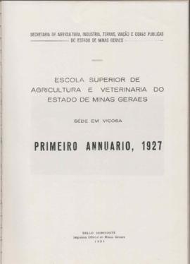 1927 - Relatório anual