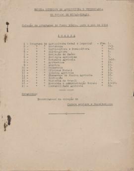 Coleção de programas do Curso Médio para o ano de 1934