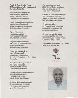 Poesia sobre o passado de Arthur Bernardes