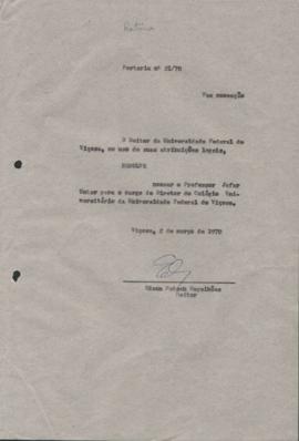Designação de diretor do Coluni - 1970