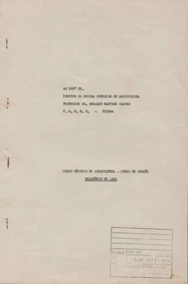 Relatório do Curso Técnico de Agricultura - Dr. Geraldo Martins Chaves (1966)