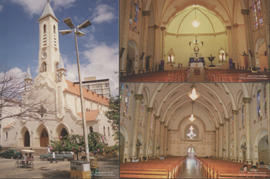 Vista parcial e altar do Santuário Santa Rita de Cássia