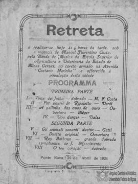Convite para Retreta em Ponte Nova