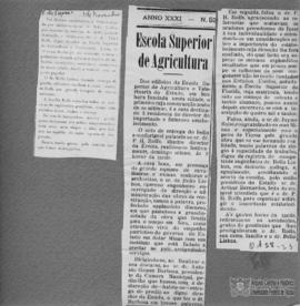 Noticia sobre a inauguração da Residência do Diretor