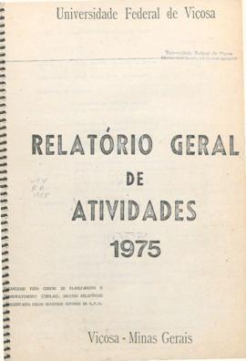 Relatório de Atividades de 1975