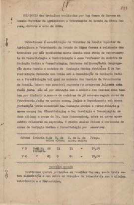 1936 - Bacteriologia e Parasitologia (Chefe de Departamento)